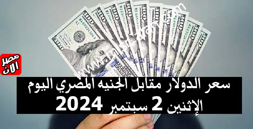 سعر الدولار مقابل الجنيه المصري اليوم الإثنين 2 سبتمبر 2024