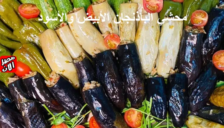 محشي الباذنجان الأبيض والأسود