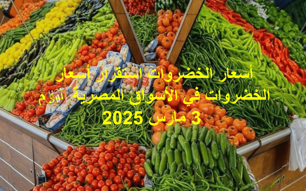 أسعار الخضروات استقرار أسعار الخضروات في الأسواق المصرية اليوم 3 مارس 2025